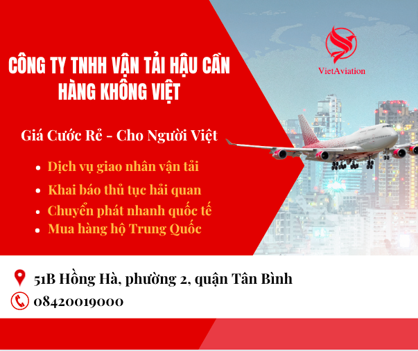 Công ty Vận Tải Hậu Cần Hàng Không Việt chuyên vận tải hàng hóa quốc tế