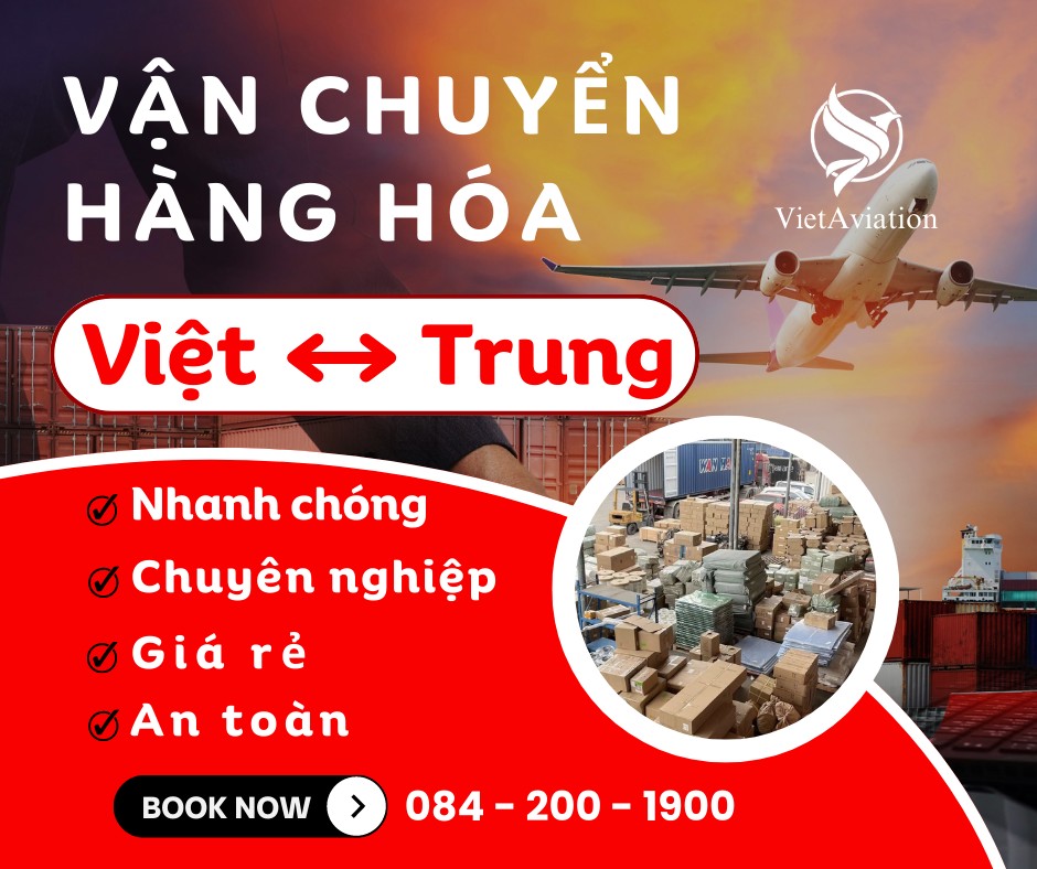VietAviation chuyên vận chuyển hàng hoá và mua hàng từ Trung