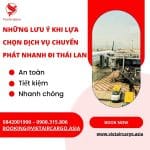 NHỮNG LƯU Ý KHI LỰA CHỌN DỊCH VỤ CHUYỂN PHÁT NHANH ĐI THÁI LAN