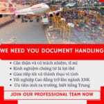 TUYỂN DỤNG NHÂN VIÊN TTS CHỨNG TỪ