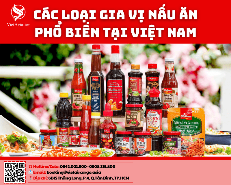 Các loại gia vị nấu ăn phổ biến tại Việt Nam