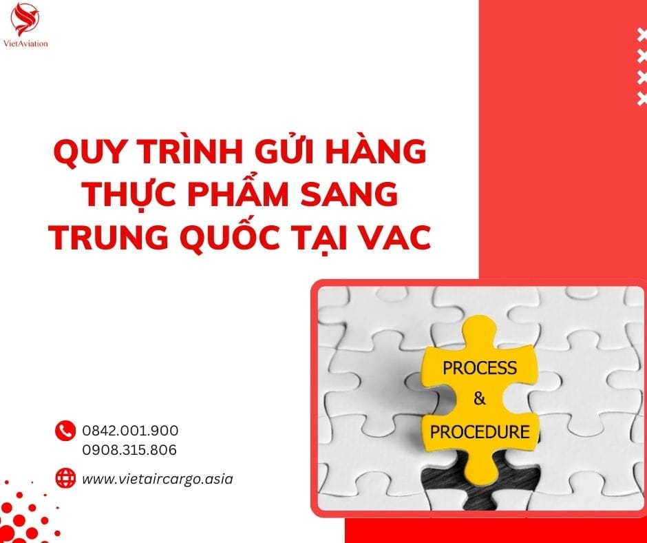 Quy trình gửi hàng thực phẩm sang Trung Quốc