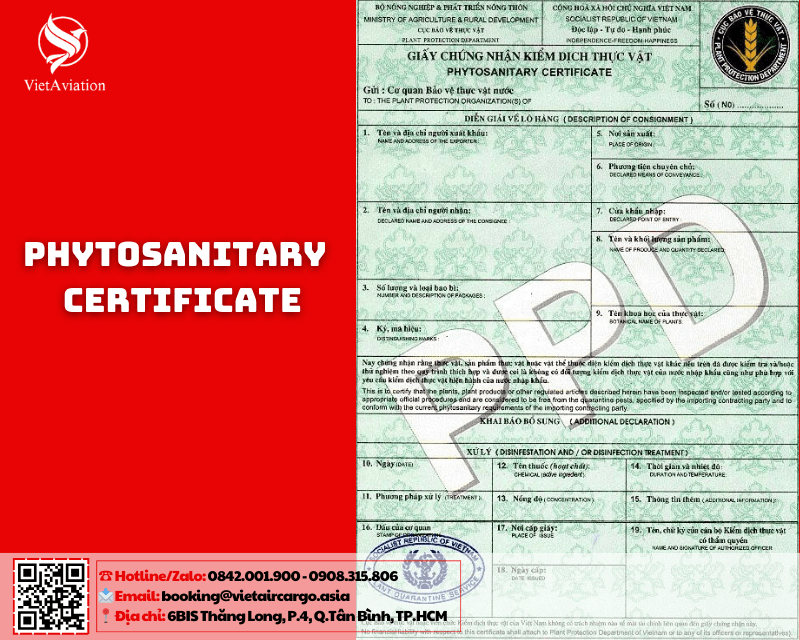 Giấy chứng nhận kiểm dịch thực vật/động vật (Phytosanitary Certificate)