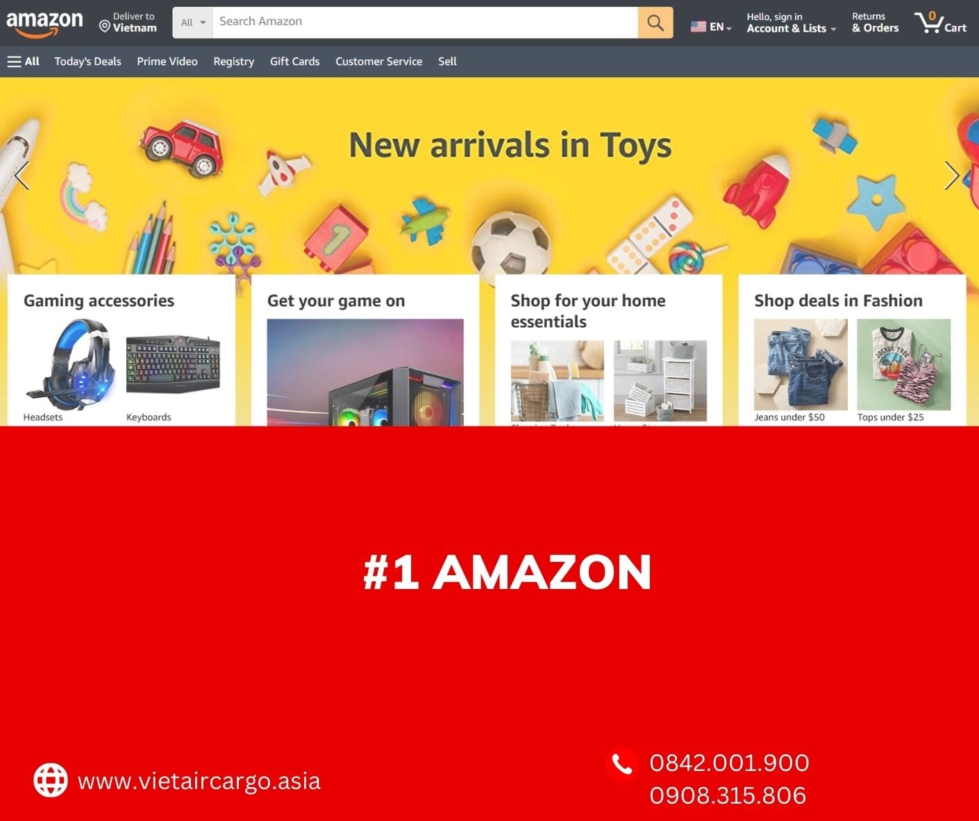 Amazon - Trang web bán hàng Mỹ uy tín