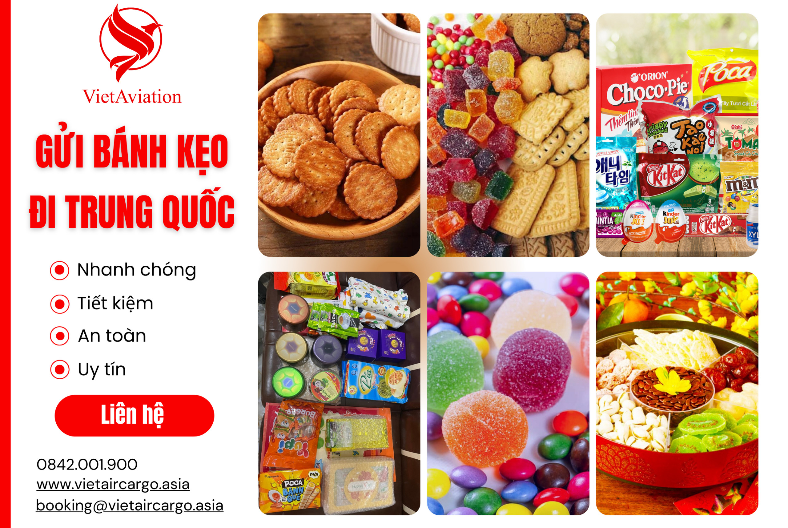 Gửi trà cà phê bánh kẹo đi Trung Quốc