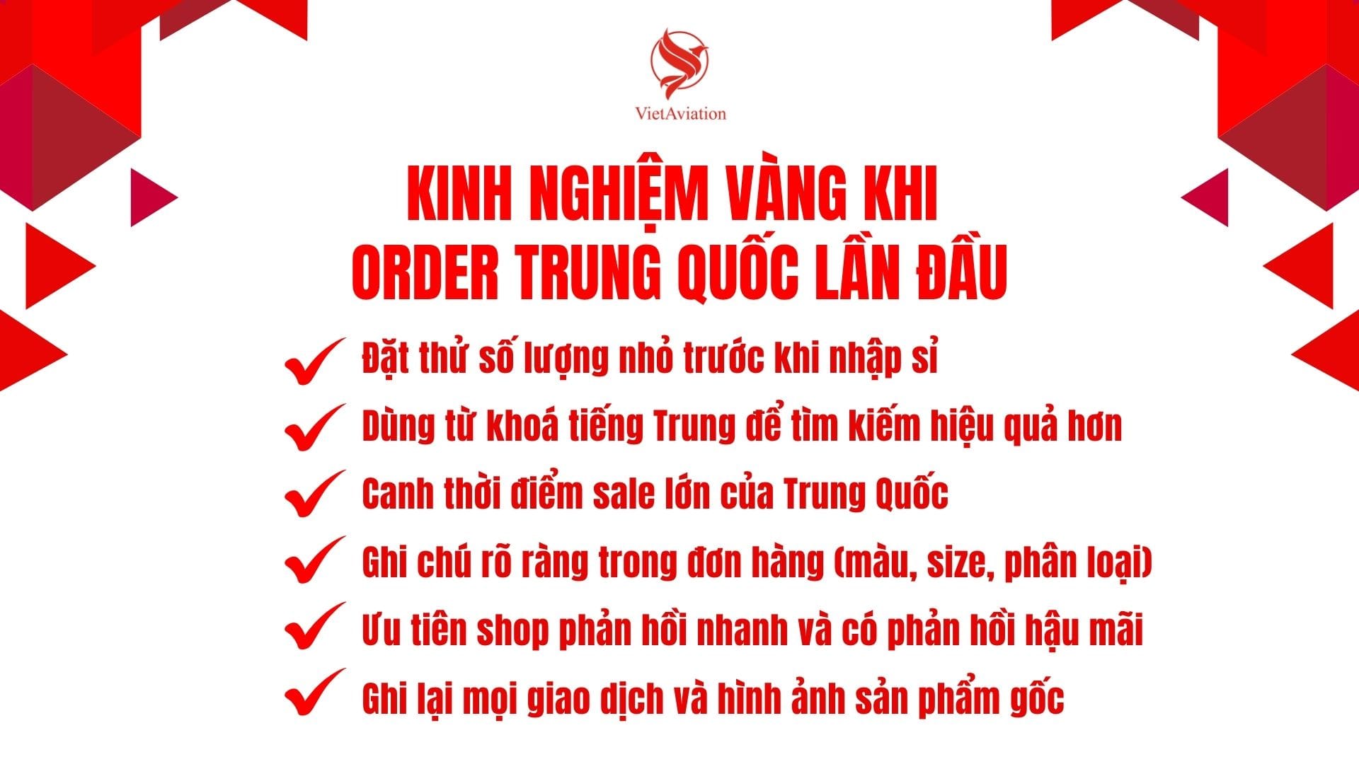 Kinh nghiệm vàng khi order Trung Quốc lần đầu