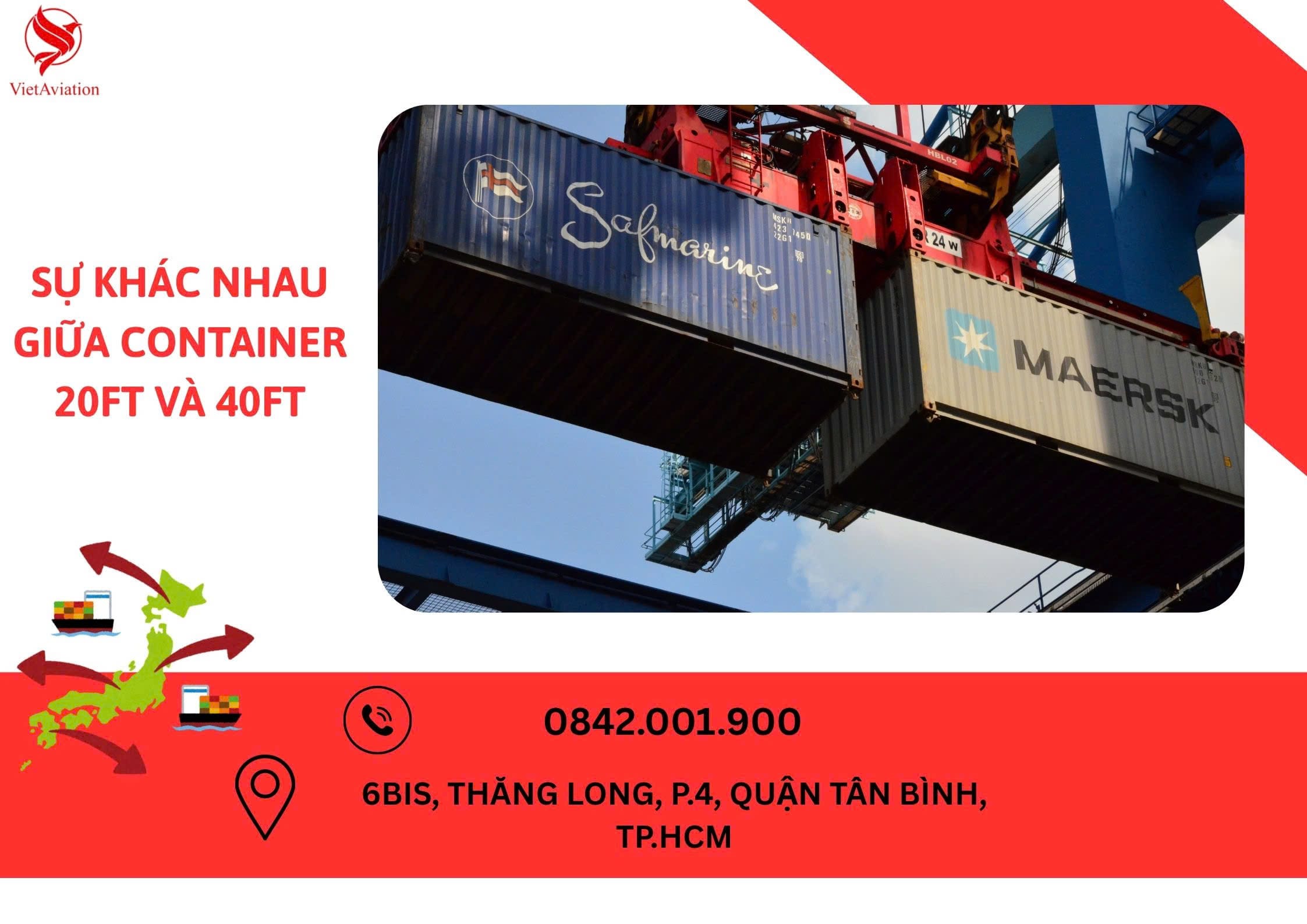 SỰ KHÁC NHAU GIỮA CONTAINER 20FT VÀ CONTAINER 40FT