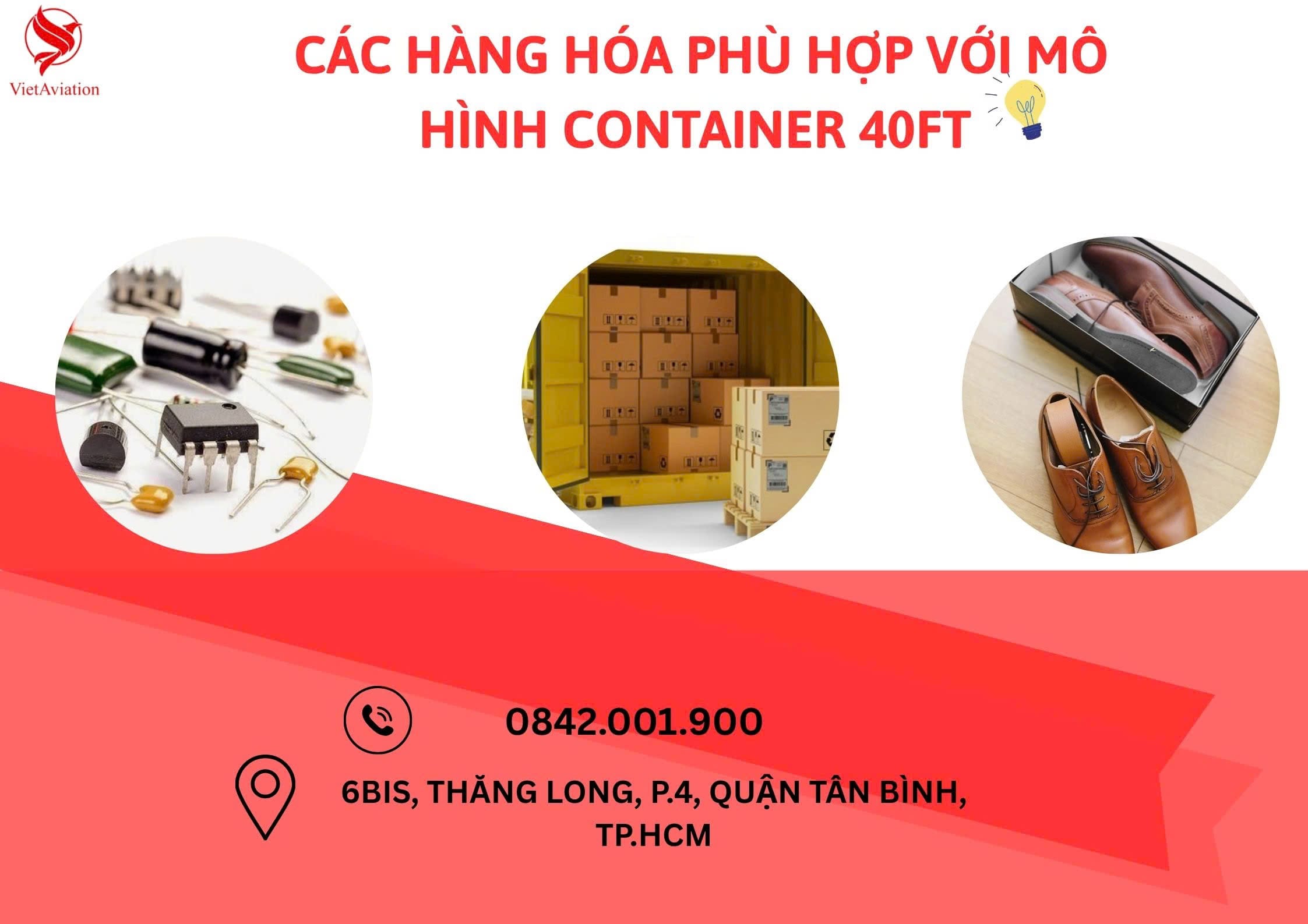 Hàng hóa phù hợp với Container 40ft 