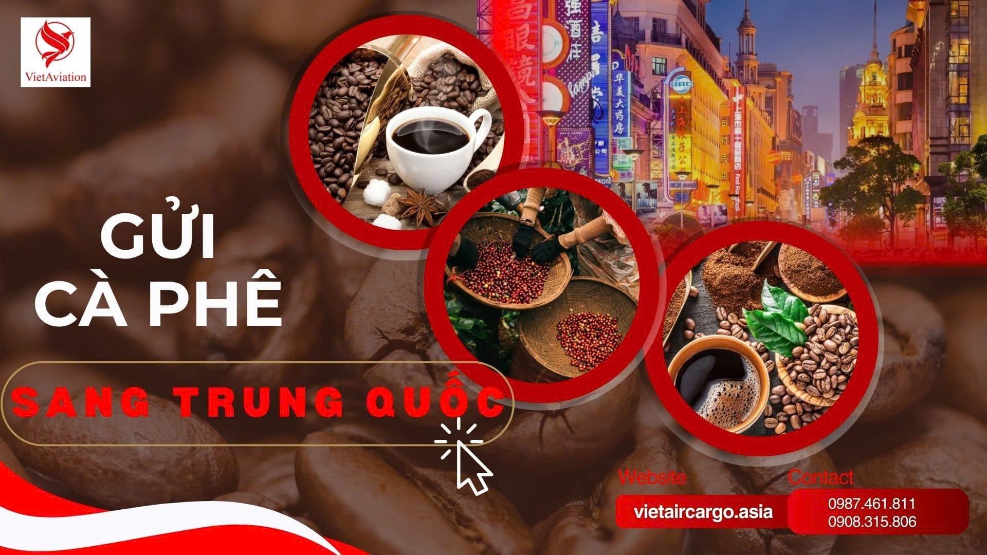 Gửi cà phê sang Trung Quốc