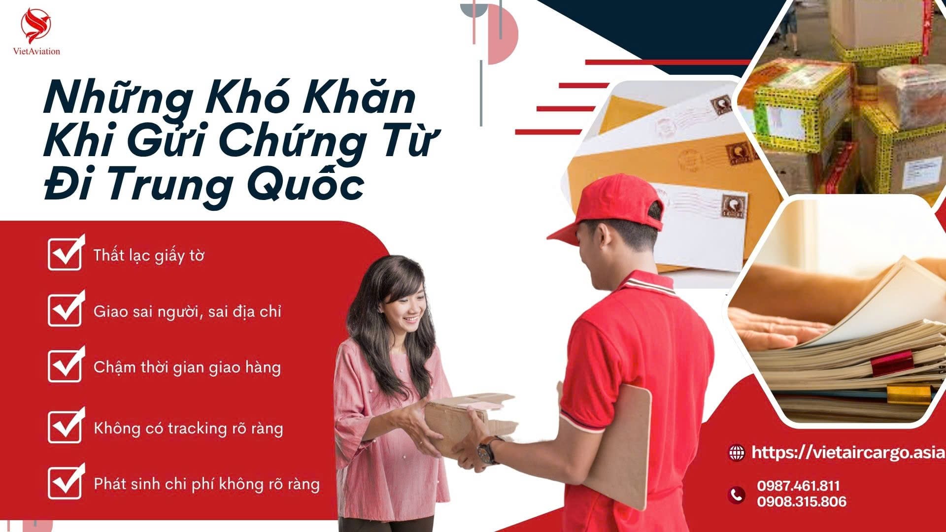 Những khó khăn khi gửi chứng từ đi Trung Quốc