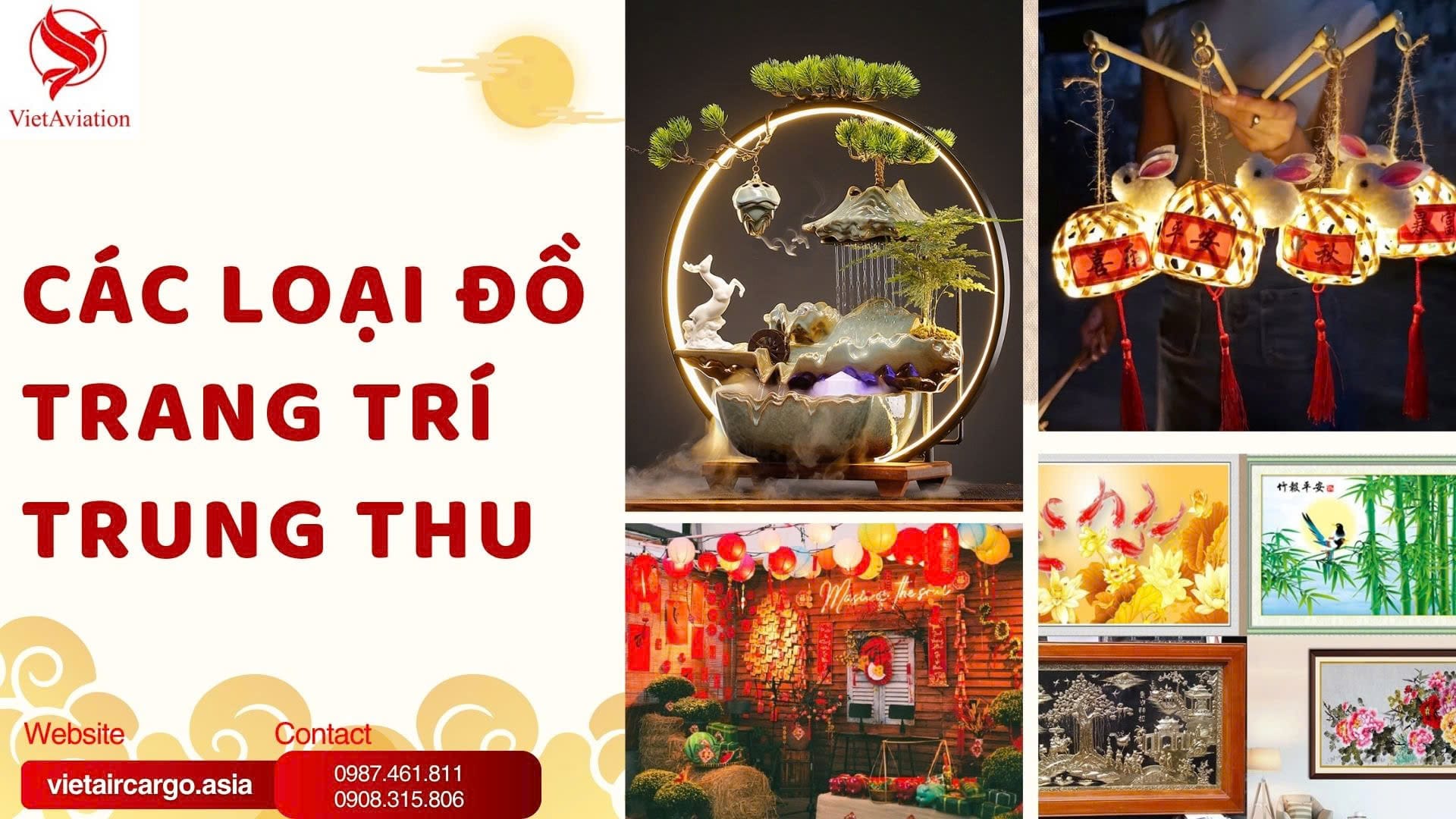 Các loại đồ trang trí Trung Thu