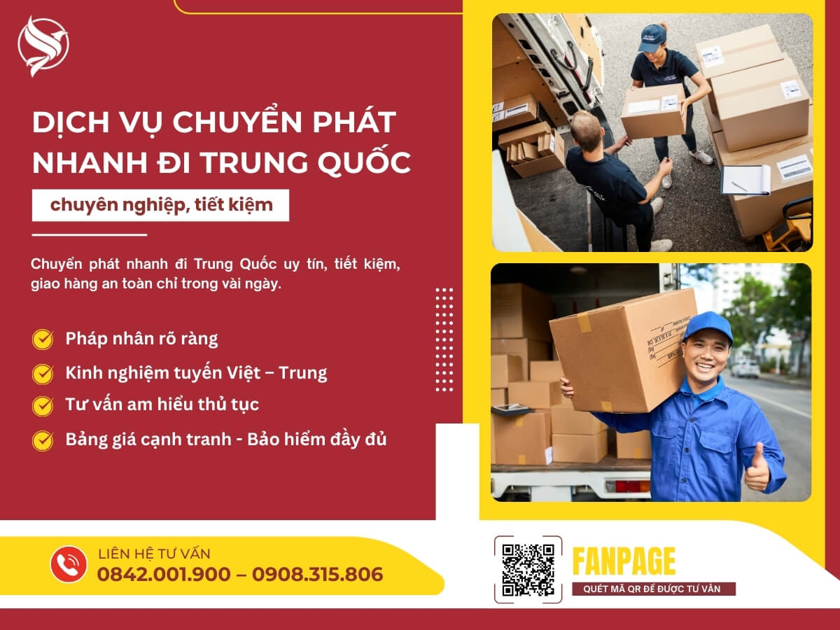 Dịch vụ chuyển phát nhanh đi Trung Quốc chuyên nghiệp, tiết kiệm