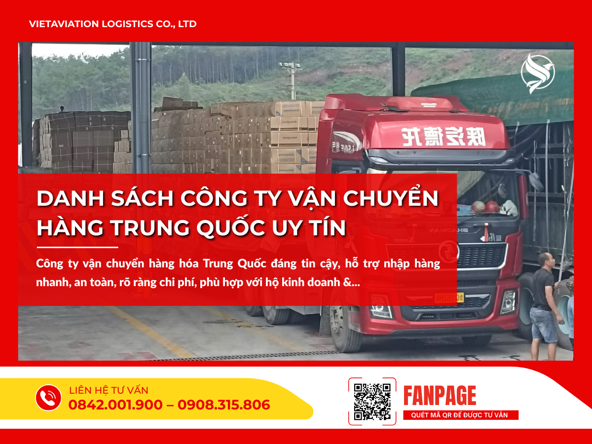 Công ty vận chuyển hàng hóa Trung Quốc đáng tin cậy
