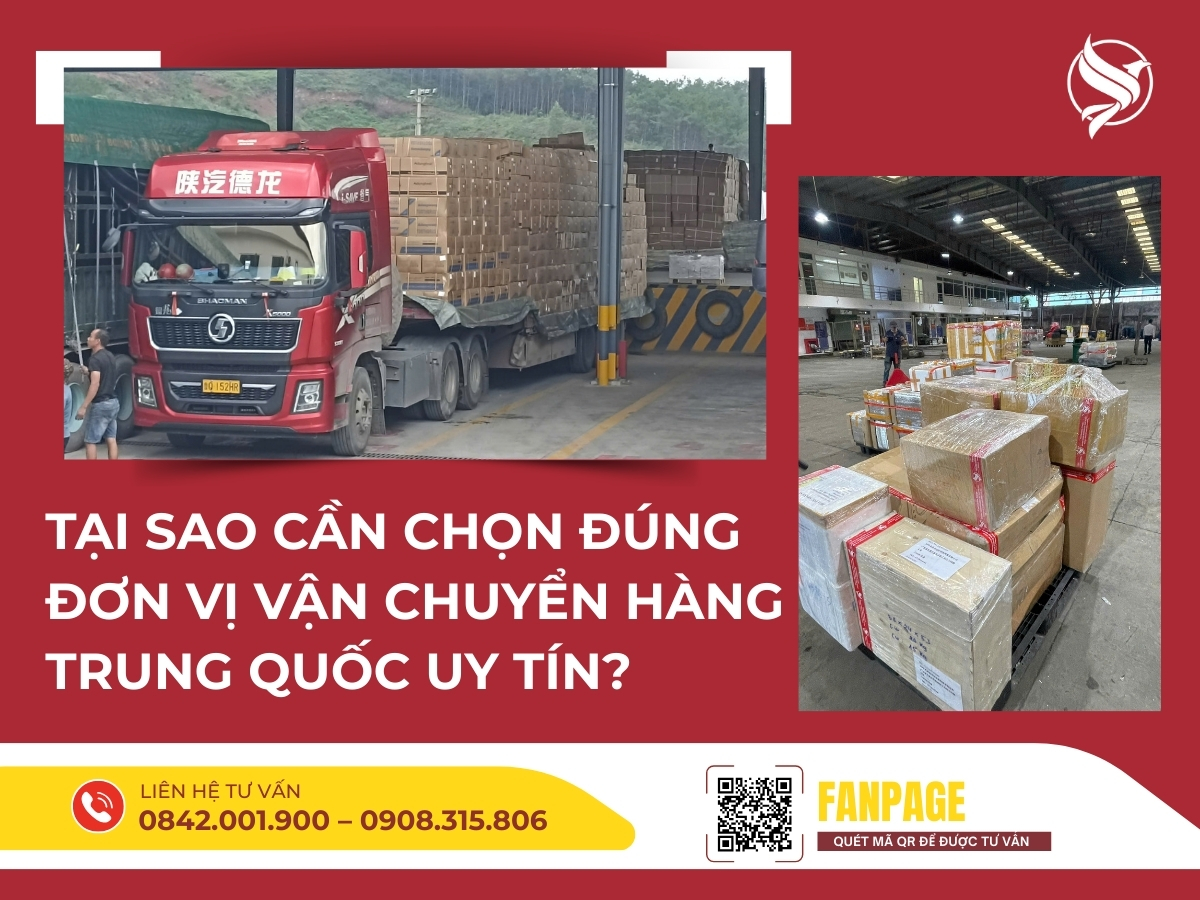 Tại sao cần chọn đúng đơn vị vận chuyển hàng Trung Quốc uy tín?