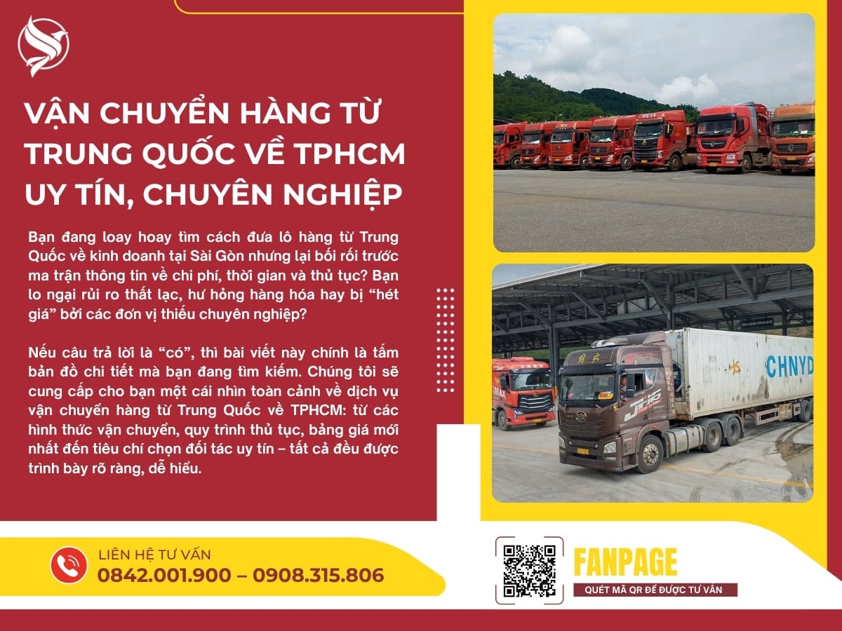 Vận Chuyển Hàng Từ Trung Quốc Về TPHCM Uy Tín, Chuyên Nghiệp