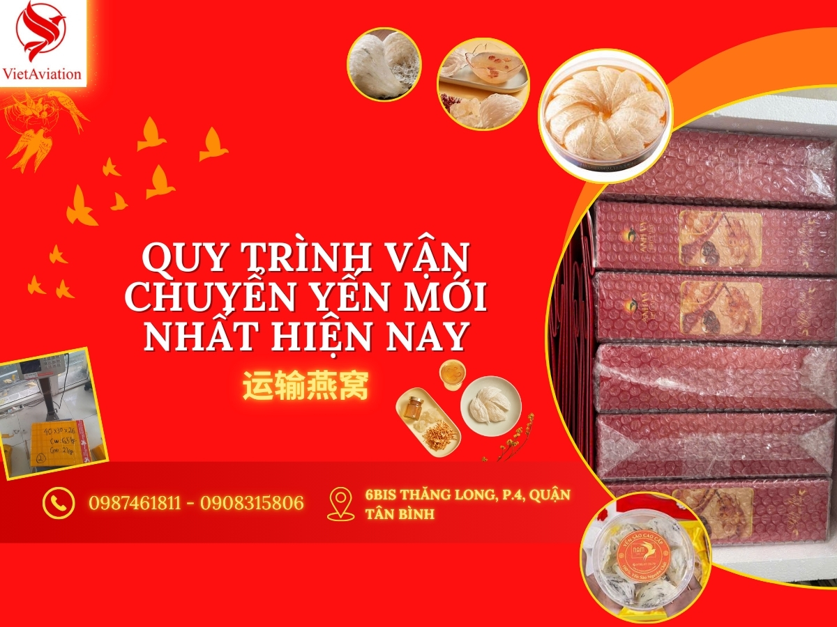 quy trình gửi yến sào mới nhất hiện nay