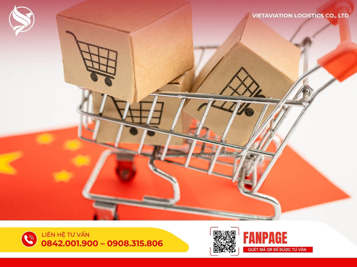 Giỏ hàng mô phỏng nhập hàng tiểu ngạch Trung Quốc với các kiện hàng nhỏ gọn