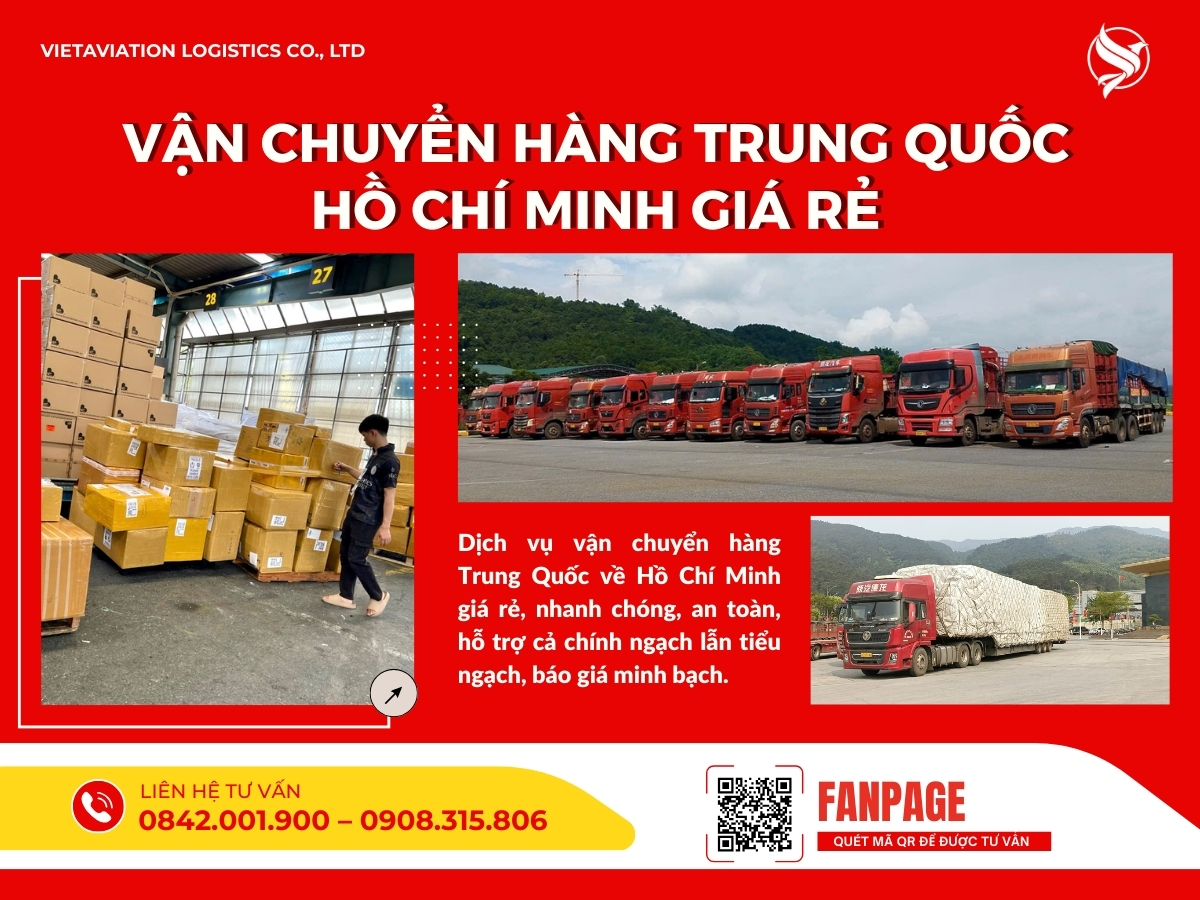 Vận chuyển hàng Trung Quốc Hồ Chí Minh giá rẻ