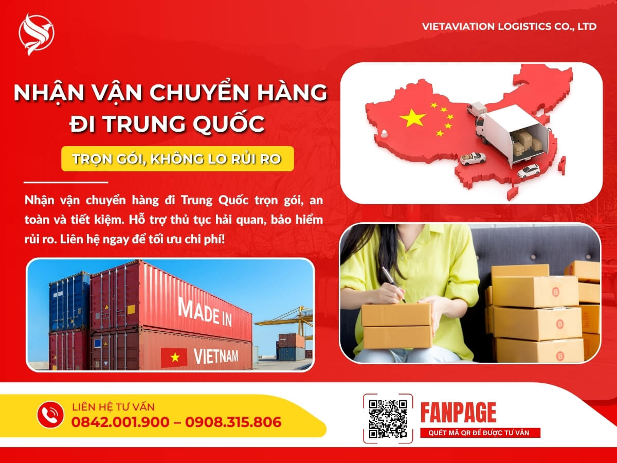 Nhận vận chuyển hàng đi Trung Quốc trọn gói, không lo rủi ro