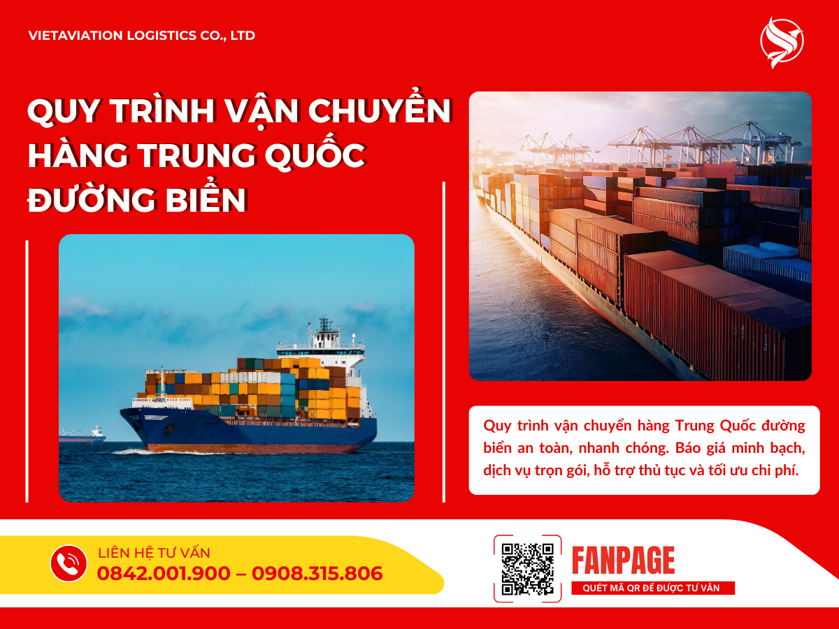 Quy trình vận chuyển hàng Trung Quốc đường biển