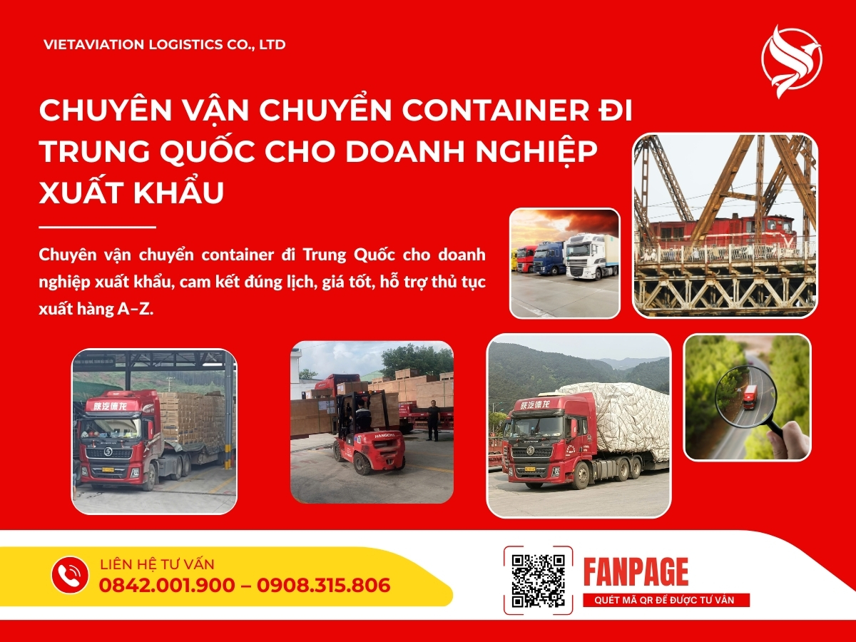 Chuyên vận chuyển container đi Trung Quốc cho doanh nghiệp xuất khẩu