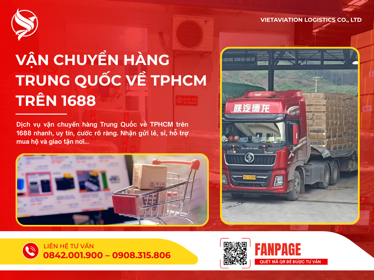 Vận chuyển hàng Trung Quốc về TPHCM trên 1688