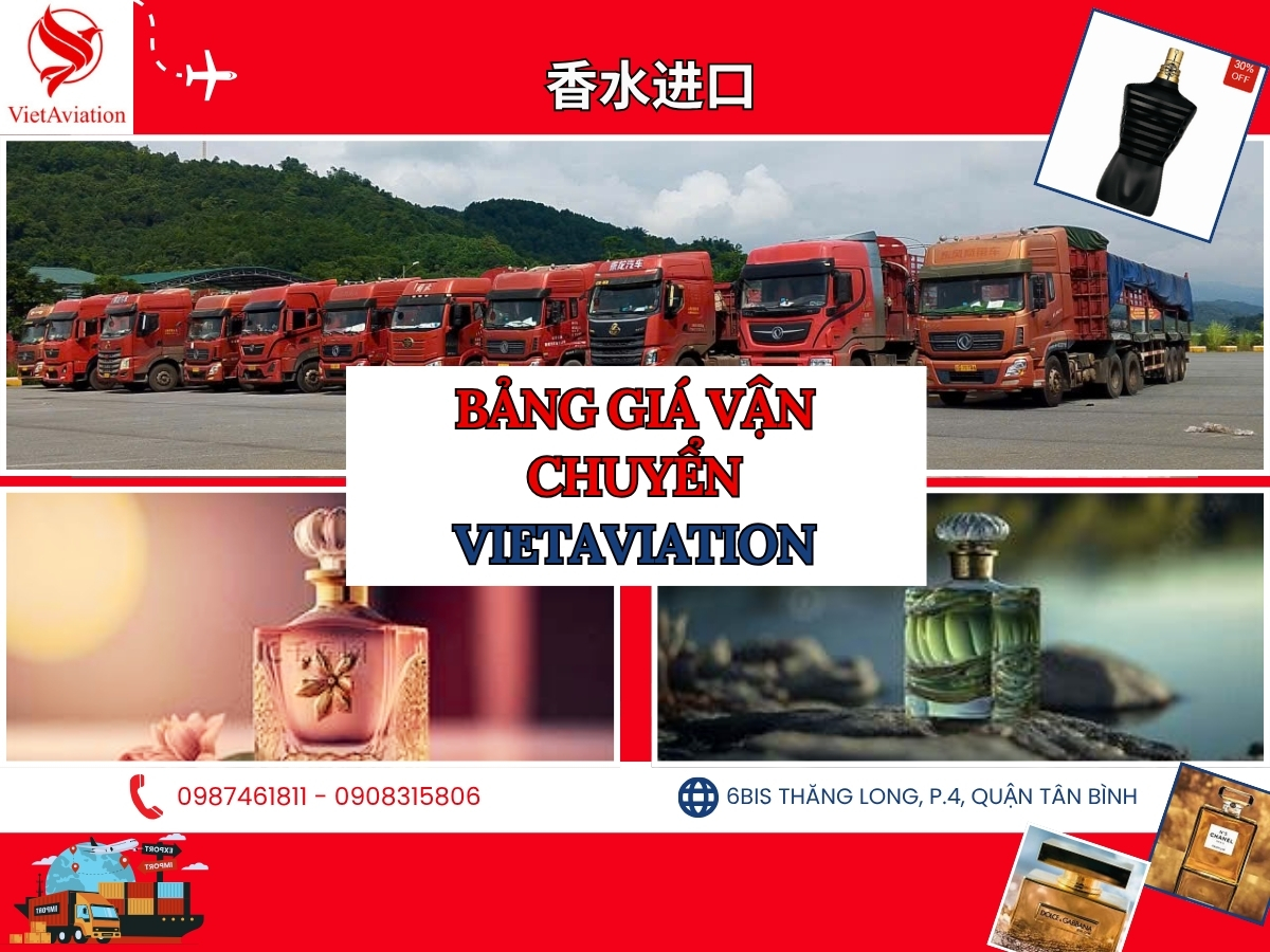 Bảng giá vận chuyển tại VietAviation hiện nay