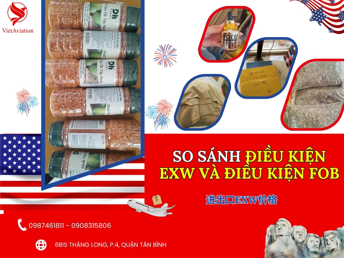 Phí EXW khác gì so với phí FOB