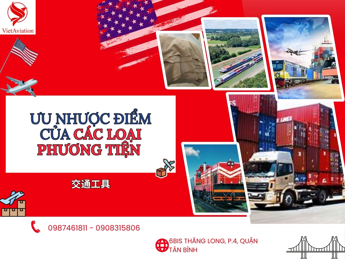 So sánh các loại phương tiện khi tham gia vận chuyển