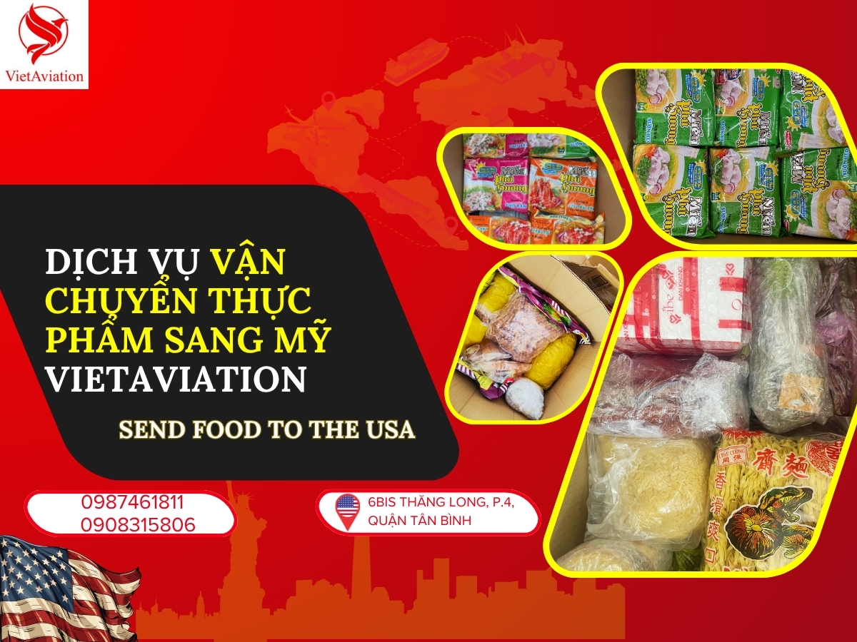 Dịch vụ vận chuyển thực phẩm ra nước ngoài VietAviation