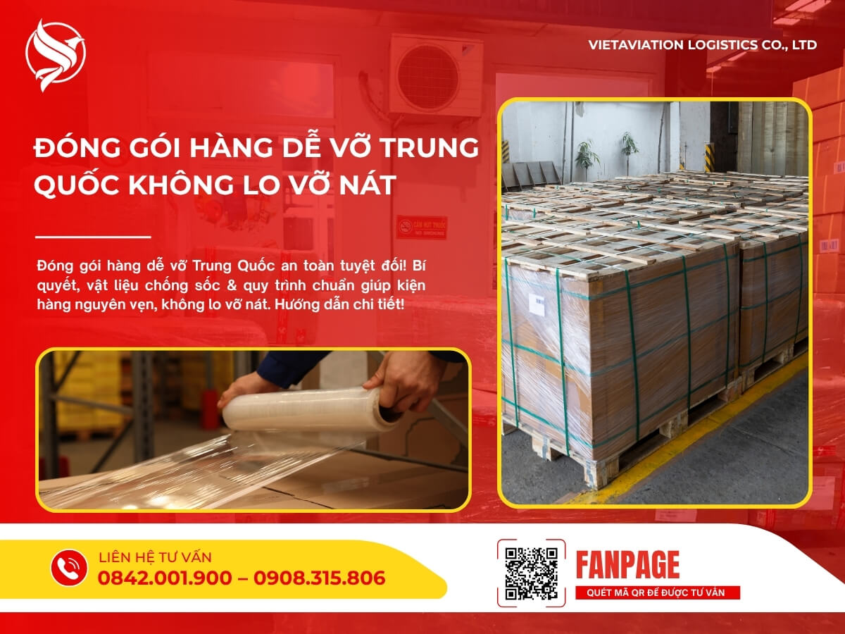 Đóng gói hàng dễ vỡ Trung Quốc không lo vỡ nát