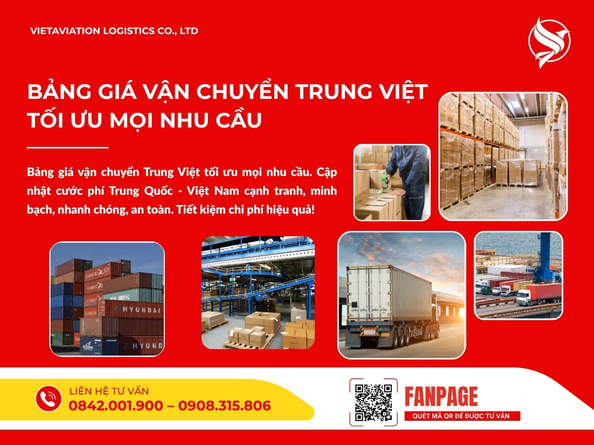 Bảng giá vận chuyển trung việt tối ưu mọi nhu cầu