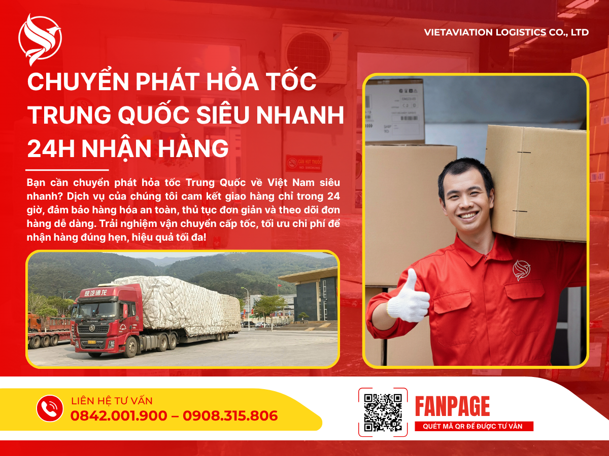 Chuyển phát hỏa tốc Trung Quốc siêu nhanh 24h nhận hàng