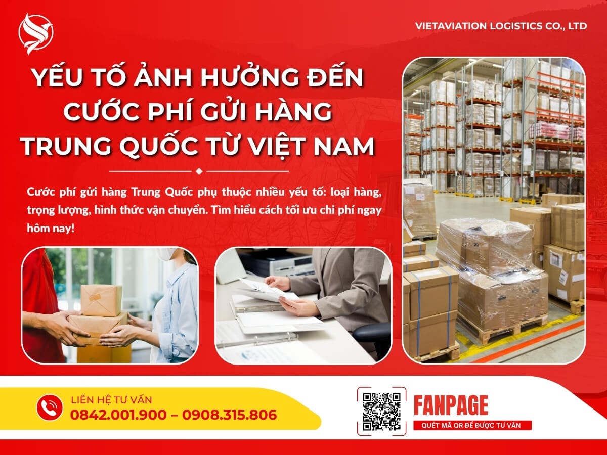 Yếu tố ảnh hưởng đến cước phí gửi hàng Trung Quốc từ Việt Nam