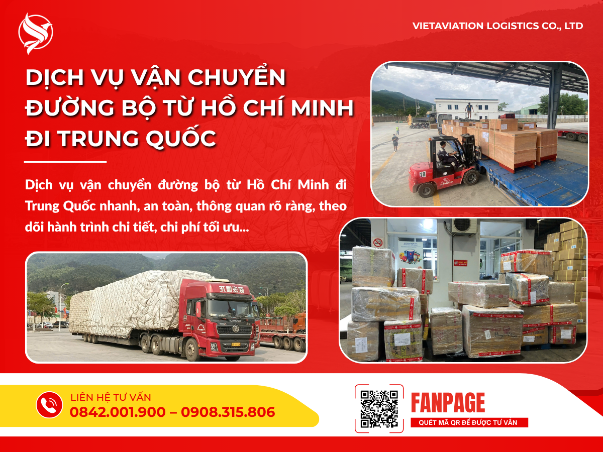 Dịch vụ vận chuyển đường bộ từ Hồ Chí Minh đi Trung Quốc
