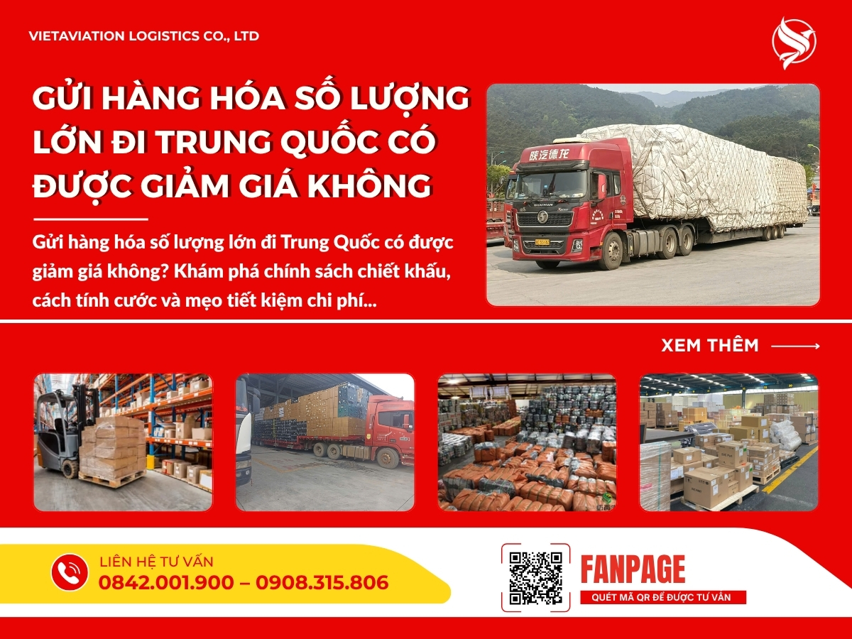 Gửi hàng hóa số lượng lớn đi Trung Quốc có được giảm giá không? Khám phá chính sách chiết khấu, cách tính cước và mẹo tiết kiệm chi phí...