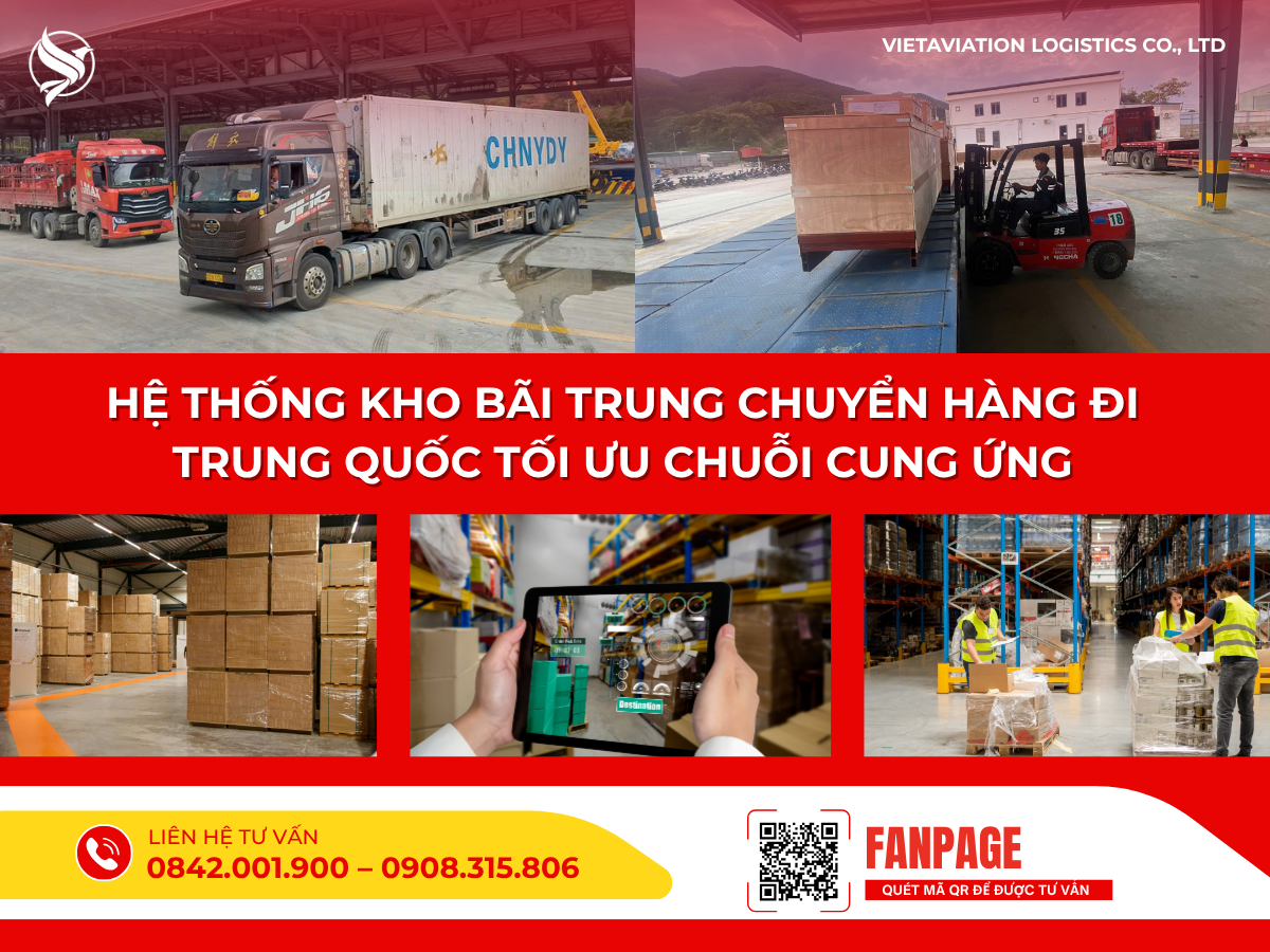 Hệ thống kho bãi trung chuyển hàng đi Trung Quốc tối ưu chuỗi cung ứng