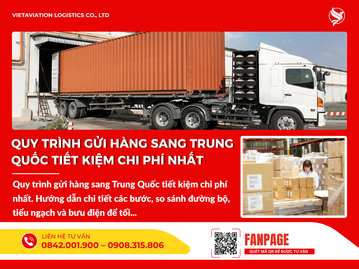 Quy trình gửi hàng sang Trung Quốc tiết kiệm chi phí nhất