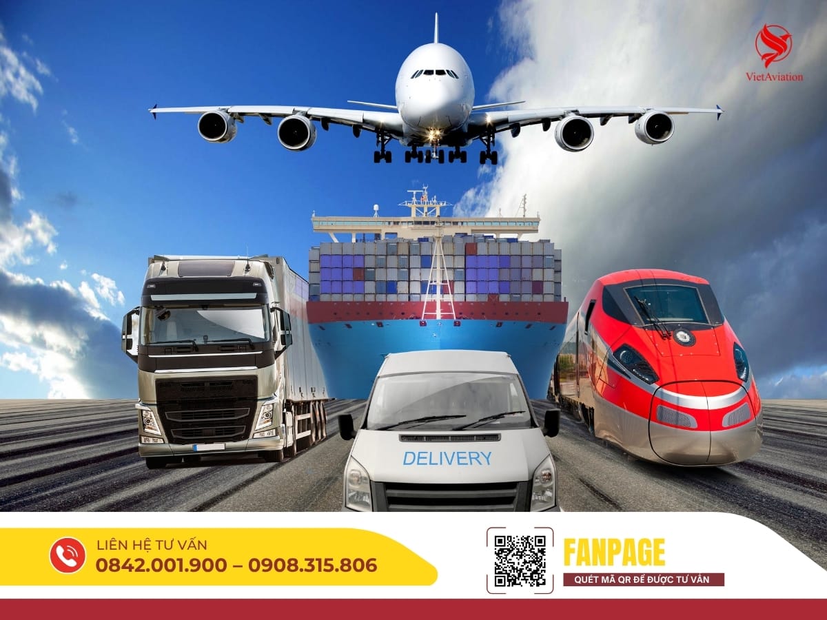 Đa phương thức gồm máy bay, tàu, xe tải đồng bộ cho mọi loại hàng.