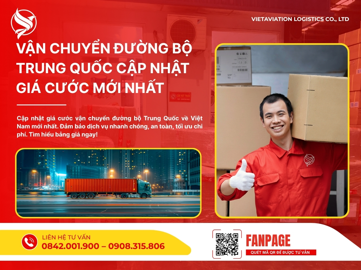 Vận chuyển đường bộ Trung Quốc cập nhật giá cước mới nhất