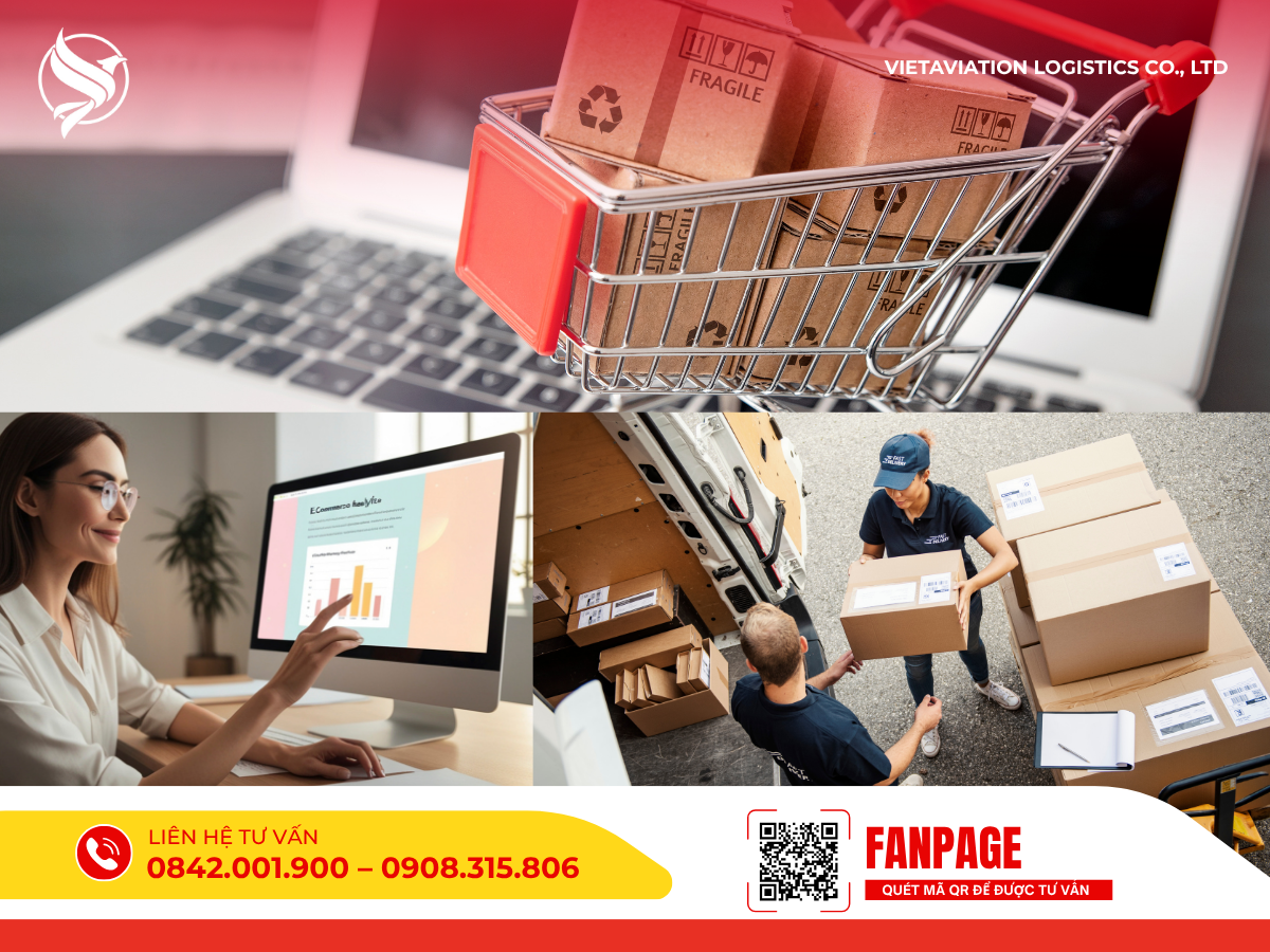 Quy trình nhập hàng Trung Quốc, từ bước đặt hàng online trên máy tính đến khâu vận chuyển và giao nhận hàng hóa.