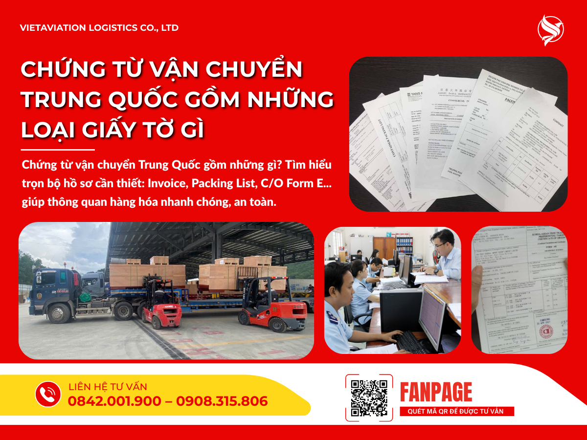 Chứng từ vận chuyển Trung Quốc gồm những loại giấy tờ gì