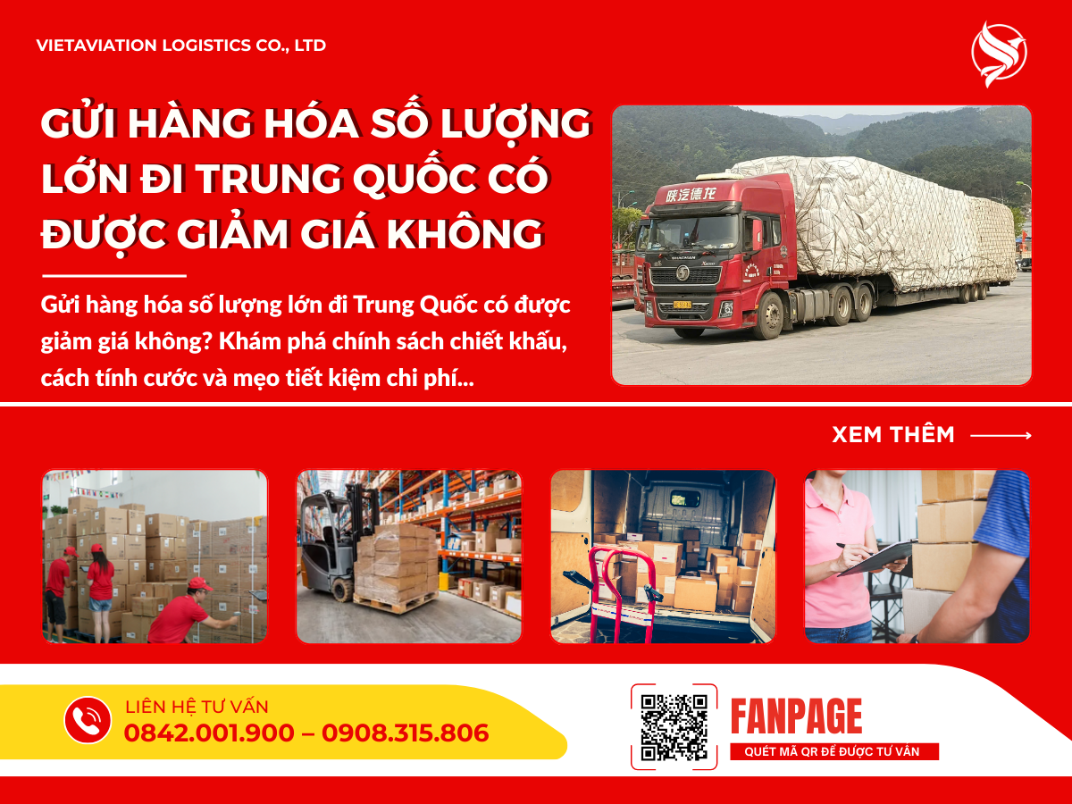 Giao nhận hàng Trung Quốc không qua trung gian phí thấp