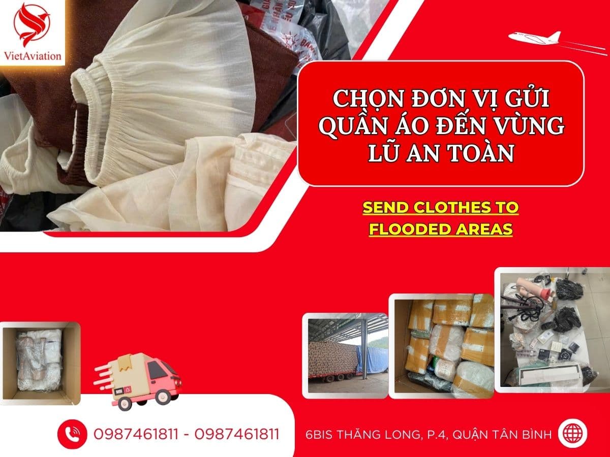 VietAviation đơn vị gửi quần áo đến vùng lũ uy tín