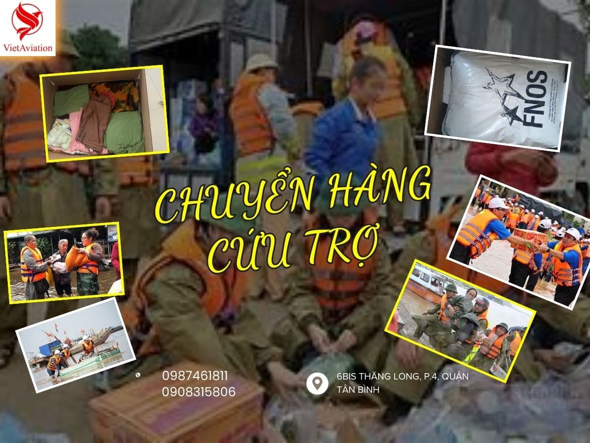 Chuyển quần áo cứu trợ đến tận tay bà con 1