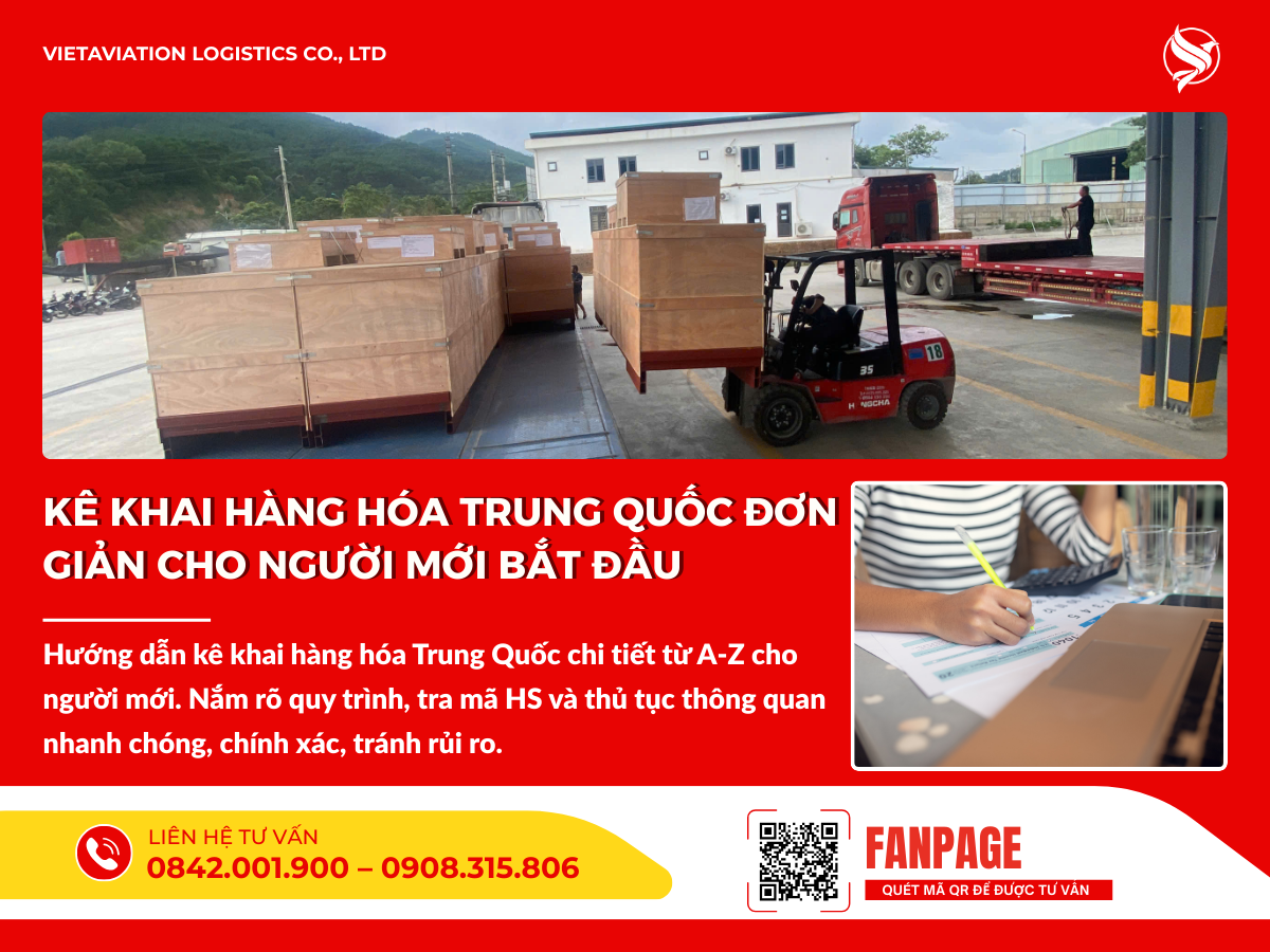 Kê khai hàng hóa Trung Quốc đơn giản cho người mới bắt đầu