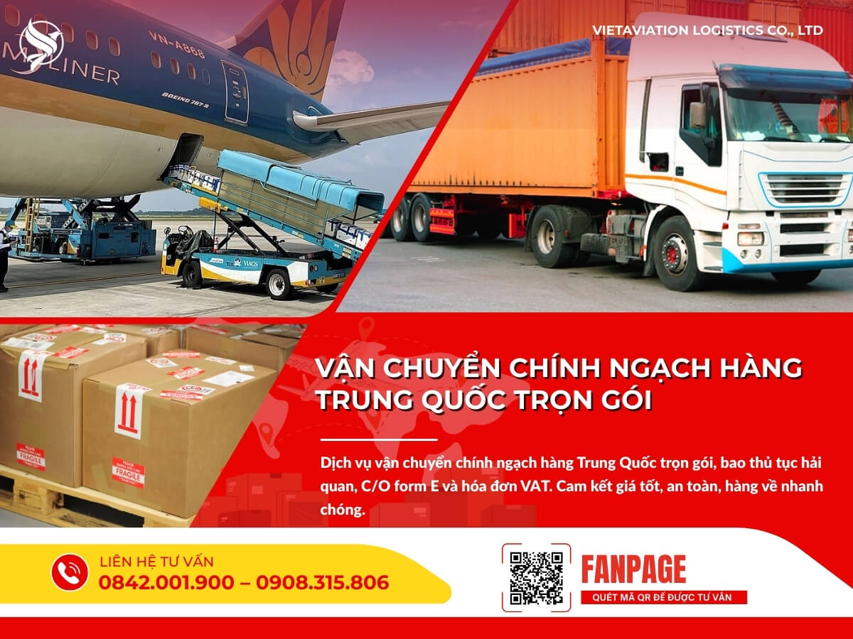 Vận chuyển chính ngạch hàng Trung Quốc trọn gói