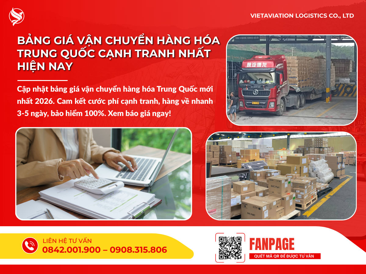 Bảng giá vận chuyển hàng hóa Trung Quốc cạnh tranh nhất hiện nay