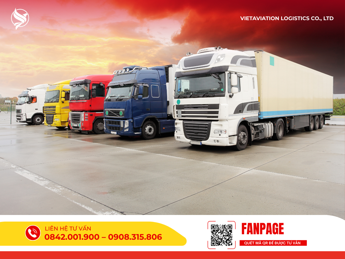 Năng lực vận chuyển đường bộ hùng hậu và kinh nghiệm dày dặn của VietAviation Cargo trên tuyến liên vận quốc tế.