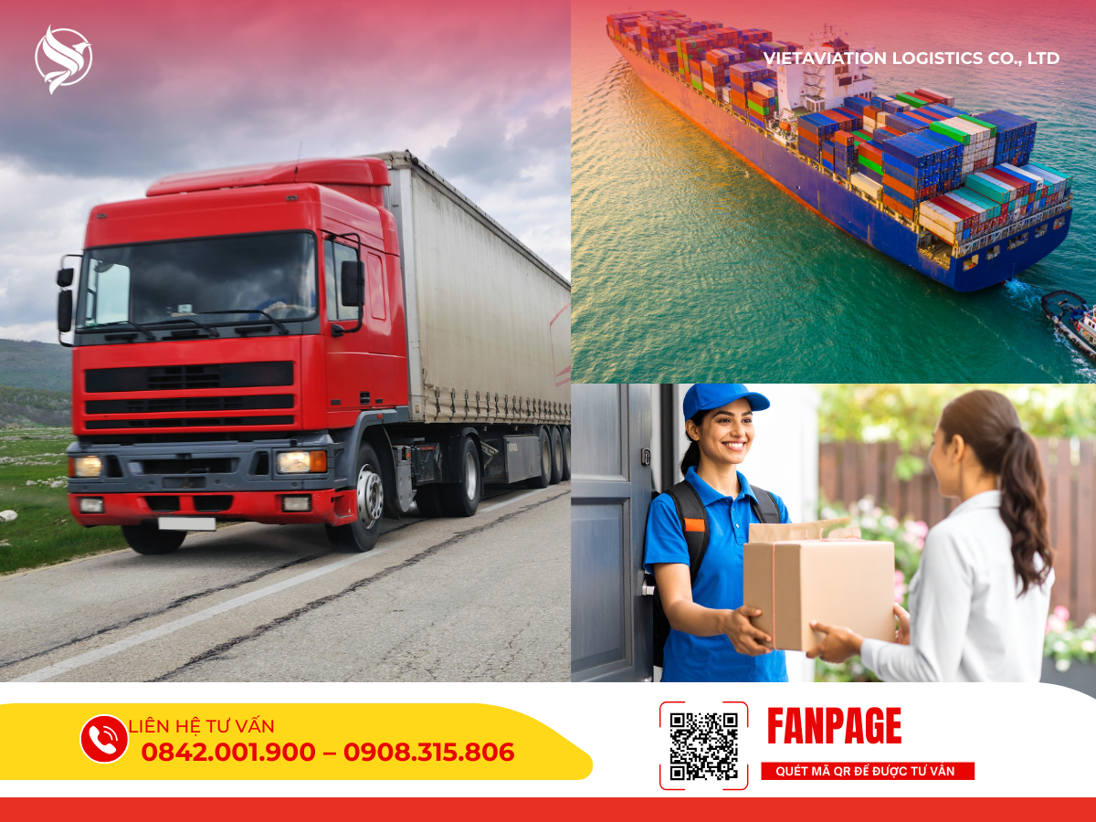 Hành trình hàng hóa từ cảng đến tận tay người nhận.